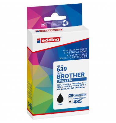 Druckerpatrone EDD-639 18-639 (kompatibel zu Brother EDD-639), schwarz, ca. 485 Seiten