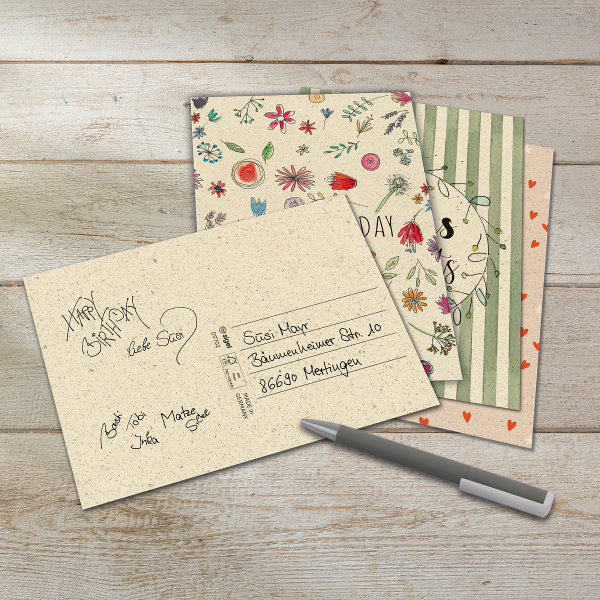 18 Stück Sigel Geburtstags-Postkarten-Set Happy Grassy Birthday - A6 - 24 Karten 4004360785061 Sigel
