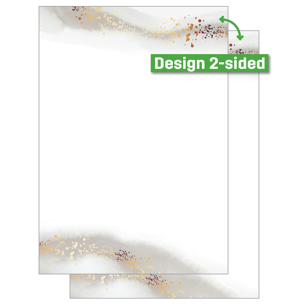 7 Stück Sigel Briefpapier DP625, gold/beige, Aquarell, A4, 90g 4004360785344 Sigel