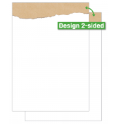 Motivpapier DP624, weiß/beige, Torn kraft paper, A4, 90g