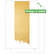 Motivpapier DP613, weiß/goldgelb, goldener Pinselstrich, A4, 200g
