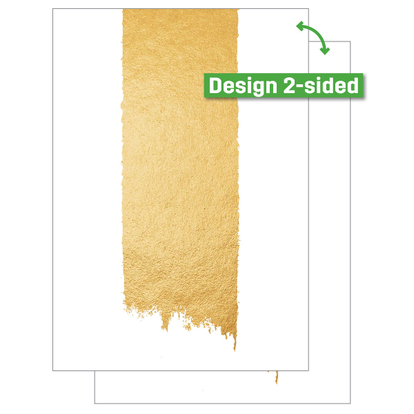 6 Stück Sigel Briefpapier DP613, weiß/goldgelb, goldener Pinselstrich, A4, 200g 4004360785474 Sigel