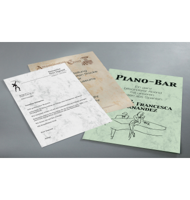 Briefpapier T1227, sandbraun/pastellgrün/grau, marmoriert, A4, 90g