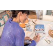 Notizbuch JN652, mit Spirale Jolie, blau, A5, blanko, 120g, 120 Blatt / 240 Seiten