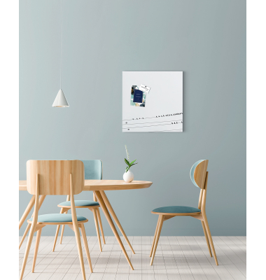 Glas-Magnettafel Artverum - Design Little Birds - 48 x 48 cm - weiß - Sicherheitsglas (ESG) - SGS-geprüft