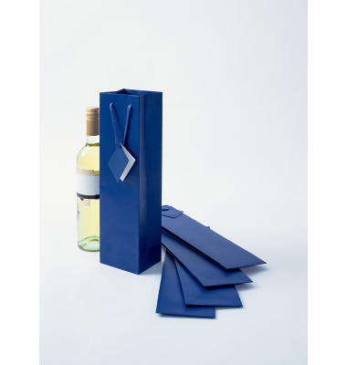 Geschenktasche GT505, allgemein, Bottle, Kunststoffkordel, Geschenkanhänger, 10cm x 35cm