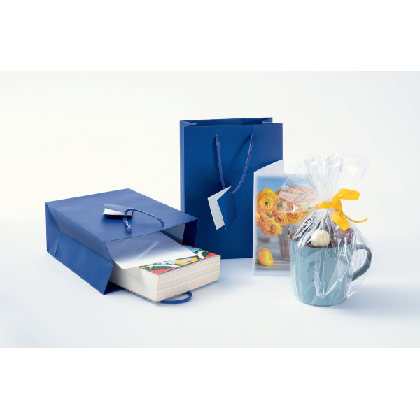 50 Stück Sigel Geschenktasche GT504, allgemein, Small,Kunststoffkordel,Geschenkanhänger, 17cm x 23cm 4004360797569 Sigel
