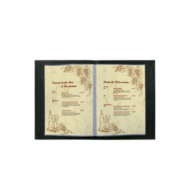 Speisekarten-Mappe, Buchschrauben-Bindung, A5, schwarz