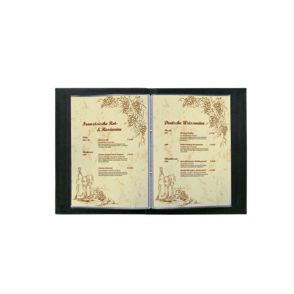 4004360869532 -  Speisekarten-Mappe Buchschrauben-Bindung A5 schwarz 4004360869532 Sigel