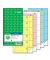 Bonbuch, 5x 360 Abrisse, 5 Farben sortiert, 105x200 mm, mit Blaupapier, 2 x 60 Blatt