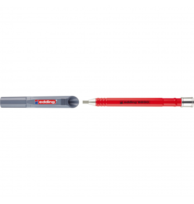 Zimmermannsbleistift e-8890, 4-8890090, Härte HB, 2,0mm-5,0mm, rot