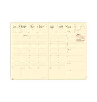 Einlage Kalender 28652122MQ, Geschäftbus Prestige, 1 Woche / 2 Seiten, 10x15cm (BxH) (A5), 2025