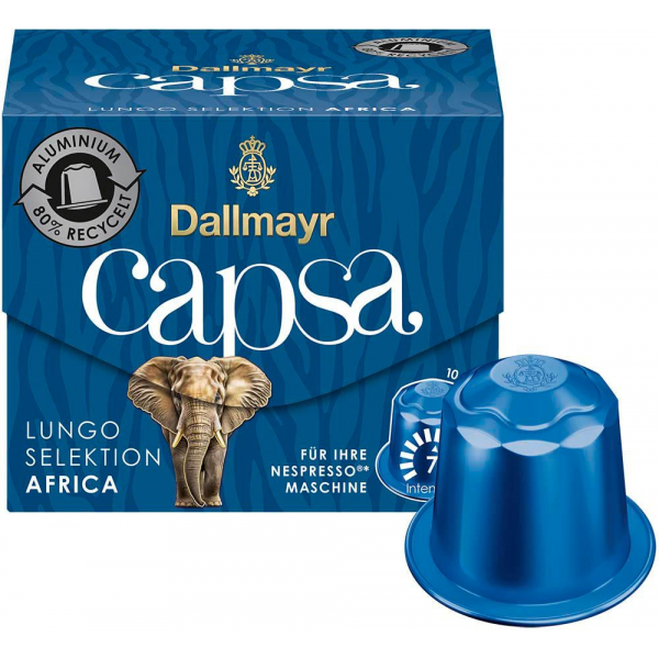 4008167011804 - Capsa Lungo Selektion Africa Kaffeekapseln Arabica- und Robustabohnen 10 Portionen 4008167011804 10 Stück 4008167011804 - Capsa Lungo Selektion Africa Kaffeekapseln Arabica- und Robustabohnen 10 Portionen 4008167011804 10 Stück