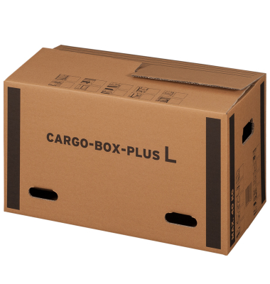 Umzugskartons Cargobox Plus L 322405510 braun, innen 640x340x360mm, Wellpappe 2-wellig