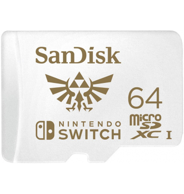 Speicherkarte microSDXC für Nintendo Switch SDSQXAT-064G-GNCZN, keine Klassifizierung, bis Bis zu 100 MB/Sek., 64 GB