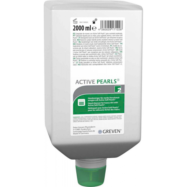 4260029171228 - Peter Greven GREVEN® ACTIVE PEARLS Handreiniger Bei mittleren bis starken Verschmutzungen 2 Liter - Softflasche 4260029171228 - Peter Greven GREVEN® ACTIVE PEARLS Handreiniger Bei mittleren bis starken Verschmutzungen 2 Liter - Softflasche