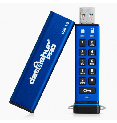 USB-Stick datAshur Pro blau, schwarz 64 GB