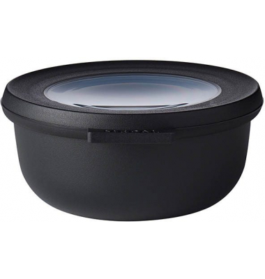 Frischhaltedosen Cirqula rund 5,8 cm hoch schwarz nordic black 0,35 Liter BPA Frei
