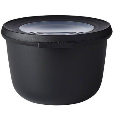 Frischhaltedosen Cirqula rund 8,5 cm hoch schwarz nordic black 0,5 Liter BPA Frei