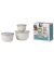 Frischhaltedosen Cirqula rund weiß nordic white 0,5/1,0/2,0 Liter 3er Set 