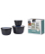 Frischhaltedosen Cirqula rund schwarz nordic black 0,5/1,0/2,0 Liter 3er Set 