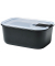Frischhaltedosen EasyClip 7,0 cm hoch schwarz 0,7 l