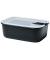 Frischhaltedosen EasyClip 7,0 cm hoch schwarz 1,0 l