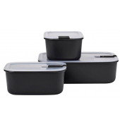 Frischhaltedosen-Set EasyClip hoch schwarz 2x 0,7 l und 1x 1,5 l, 1 Set