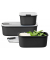 Frischhaltedosen-Set EasyClip hoch schwarz 2x 0,7 l und 1x 1,5 l, 1 Set