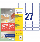 Etiketten L4737REV-65, weiß 63,5x29,6mm, recht, 