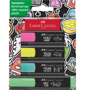 Textmarker Graffiti, 254690, Etui (4 #), farbig sortiert (neon pink/neon gelb/t&uuml;rkis/hellgr&uuml;n), 1-5mm Keilspitze