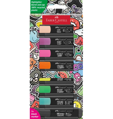 Textmarker Graffiti, 254692, Etui (8 #), farbig sortiert (powder/purple pink/neon pink/neon orange/neon gelb/neon gr&uuml;n/t&uuml;rkis/sc