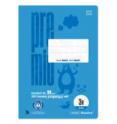 Schulheft 040780033 Premio, Lineatur 3R / Lineatur 3R, A5, 90g, hellblau
