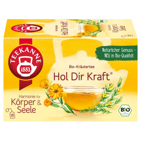 Teekanne Tee Hol Dir Kraft 7993, Honigbusch, Zitronenverbene, Pfefferminze, Zimt, Ringelblumenblüten, Beutel 4009300020813 Teekanne 18 Stück