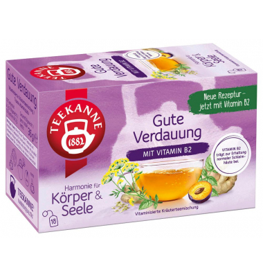 Tee Gute Verdauung mit Vitamin B2 8020, Fenchel, Hagebutten, Anis, S&uuml;&szlig;e Brombeerbl&auml;tter, Ingwer, L&ouml;wenzahnkraut, Beutel
