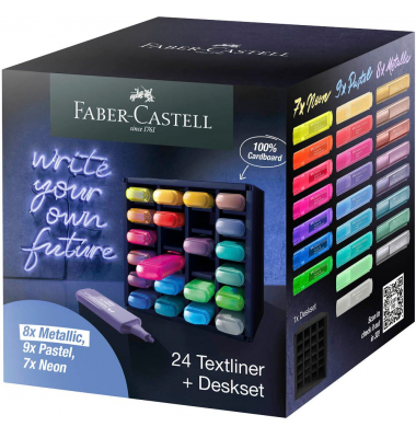 Textmarker TL 46, 254602, Pack, 24-farbig sortiert, 1-5mm Keilspitze