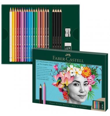 Polychromos & Pitt Graphite Matt Malset farbsortiert
