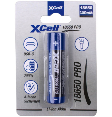 Akku 18650 3400 mAh