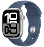 Watch Series 10 42 mm Aluminium (GPS) Sportarmband ML  denim, silber