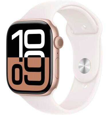 Watch Series 10 42 mm Aluminium (GPS+Cellular) Sportarmband ML  blassrosa, roségold