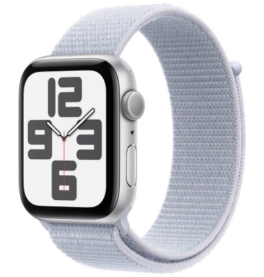 Watch SE 44 mm Aluminium (GPS) Sport Loop  blaue Wolke, silber