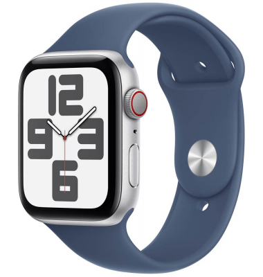 Watch SE 44 mm Aluminium (GPS+Cellular) Sportarmband ML  denim, silber