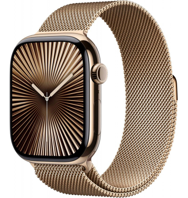 Watch Series 10 46 mm Titan (GPS+Cellular) Milanaise Armband SM  gold