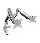 Monitor-Halterung IB-MS504-T 60181 silber für 2 Monitore, Tischklemme, Tischbohrung