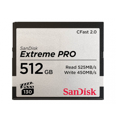 Speicherkarte CompactFlash Card Extreme Pro CFast 2.0 SDCFSP-512G-G46D, keine Klassifizierung, bis 525 MB/Sek., 512 GB