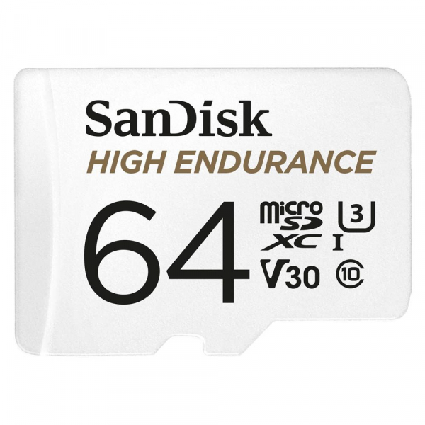 0619659173081 - SanDisk High Endurance microSDXC 64GB-for dash cams & home monitoringFull HD   4K videos100 40 MB s Read Write speeds