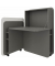 Sekretär FLATup 4260743069269, 126cm (H), 107x41,5-91cm (BxT), rechteckig, basalt / basalt