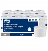 Toilettenpapier T7 Advanced, ohne, 472630, 2-lagig, wei&szlig;, 820 Blatt / Rolle,