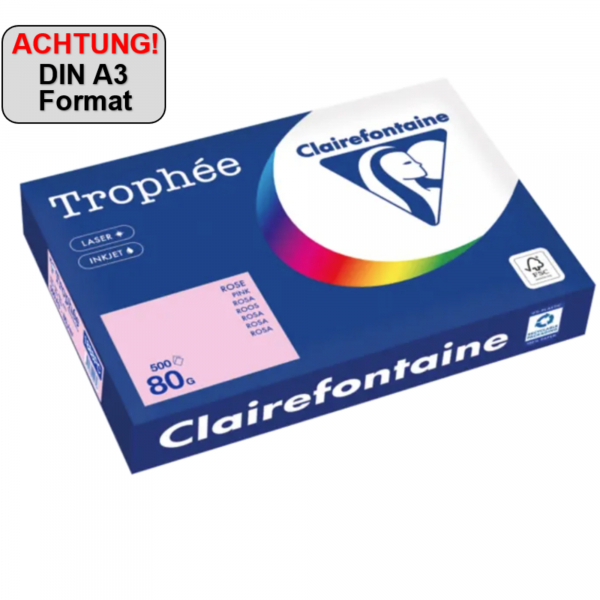 3329680004656 - Kopierpapier Trophee 1888PC rosa A3 80g 500 Blatt 3329680004656 500 Blatt