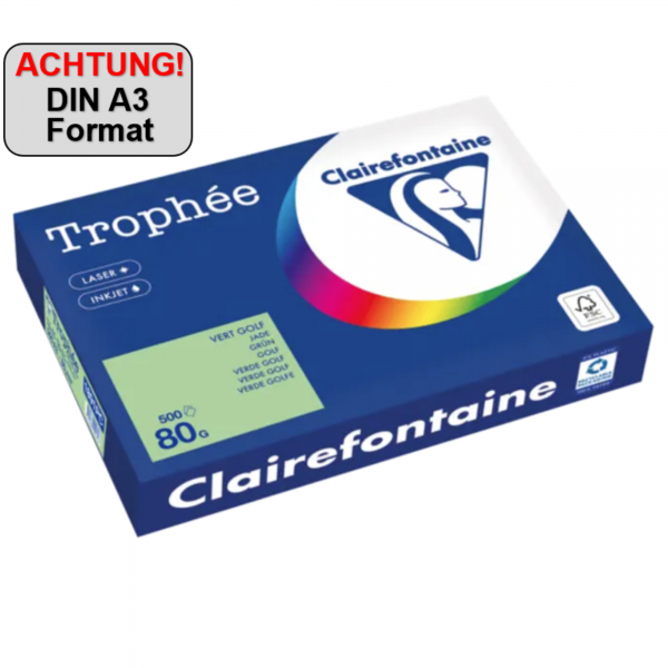 3329680004816 - Kopierpapier Trophee 1891PC grün A3 80g 500 Blatt 3329680004816 500 Blatt